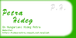 petra hideg business card